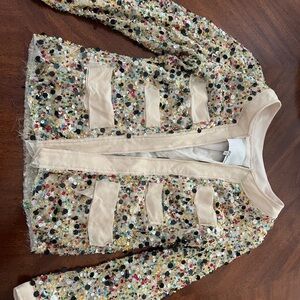 3.1 Phillip Lim Cream Sequin Embellished Jacket
